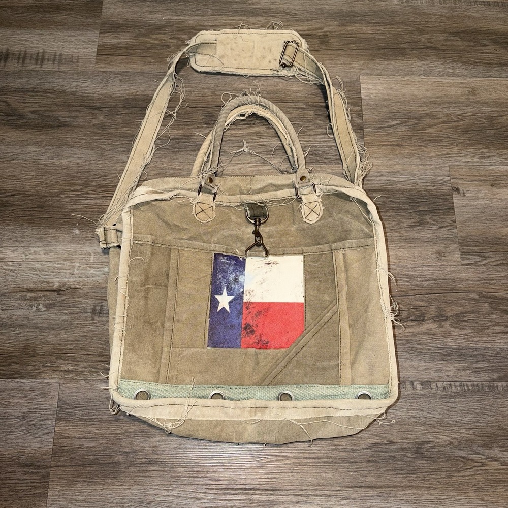 Vintage Addiction Bag Texas Flag Graphic Laptop Messengers Bag Cross Body Purse